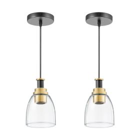 VEVOR Pendant Light 1-Light Pendant Lighting with Glass Shade Adjustable Height