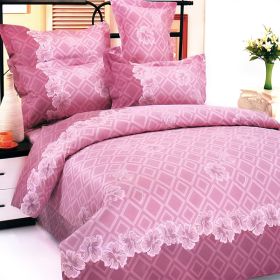 Blancho Bedding - [Black Tea Story] 100% Cotton 5PC Comforter Set (Full Size)