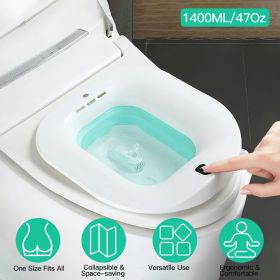 Foldable Postpartum Care Basin Sitz Toilet Seat Bidet Basin Battery Powered Toilet Bidet for Pregnant Postpartum Hemorrhoid Elderly Care 1400ML/4