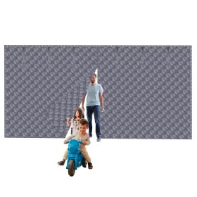 1Pc 16x7FT Magnetic Thermal Insulated Garage Door Curtain For Winter Two Car Garage Screen With Magnetic Closure 8 Roll Up Buckle Straps For Two (Option: Grey-L)