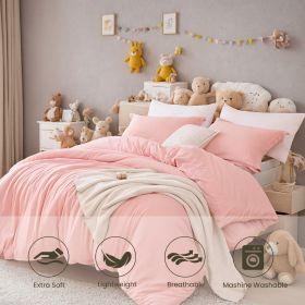 Three-piece Bedding Set With Solid Color Quilt Cover And Pillowcase, Three-piece Bedding Set - Super Soft Microfiber Hotel Series - Brushed Super (Option: 229cmX229cm)