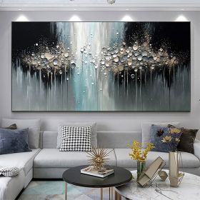 Handmade Oil Painting Abstract Texture Oil Painting On Canvas Large Wall Art Original White Painting Minimalist Art Custom Painting Modern Living (Style: 01, size: 50x100CM)